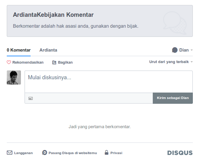 Komentar Disqus