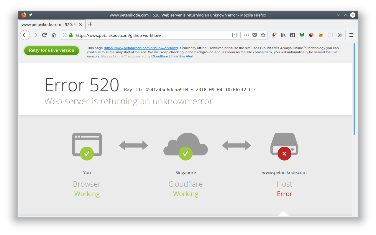 Error 520: Petanikode Down!