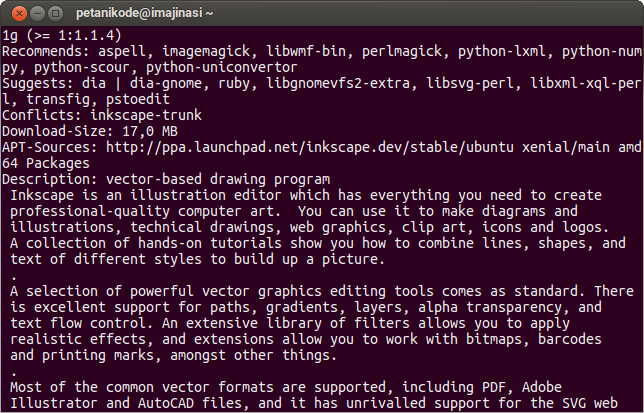 Install Inkscape Terbaru dari PPA Resmi